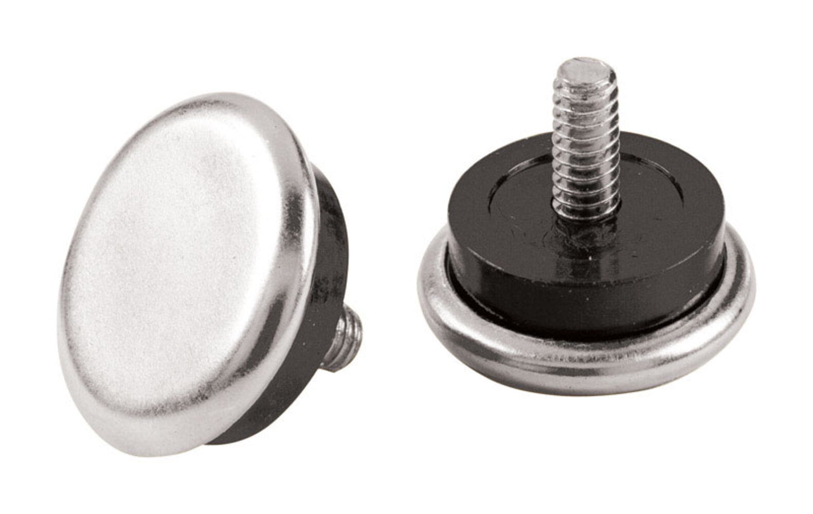 Shepherd Hardware 9449 Furniture Glide with Threaded Stem Silver Metal/Rubber