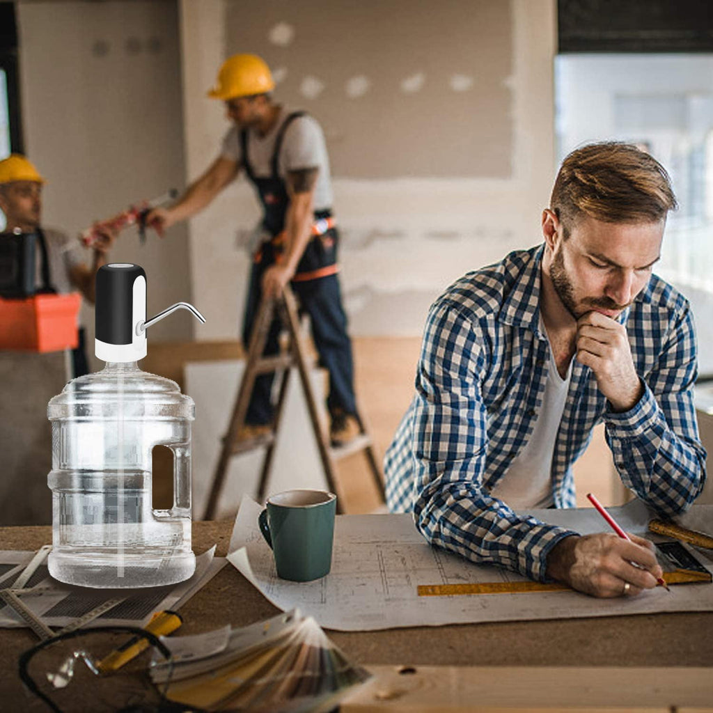 Sentryse Water Dispenser Pump, Automatic Electric Drinking Water Pump for 5 Gallon Water Bottle, Black