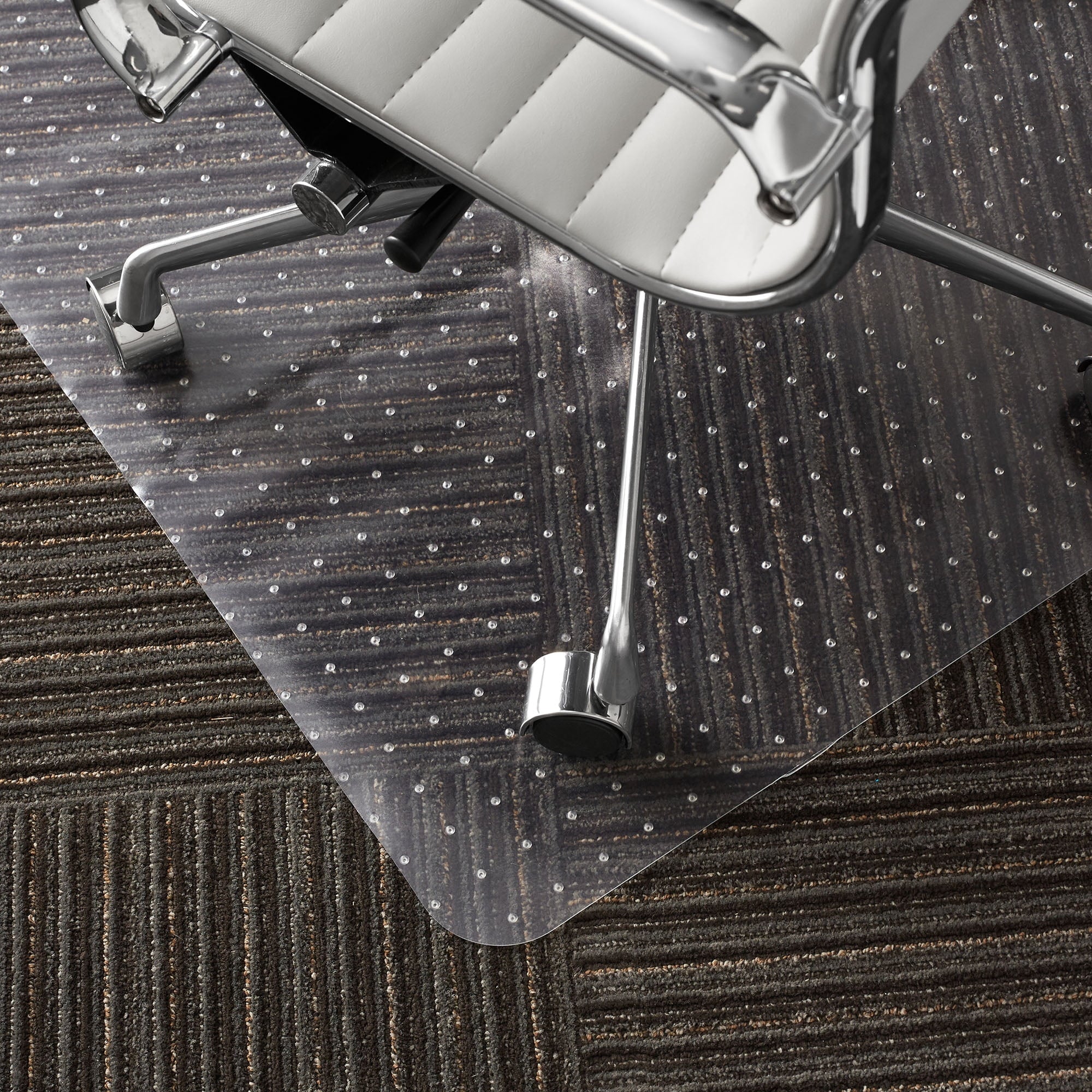 WorkOnIt 36" x 48" x2.2mm Thick Office Chair Desk Floor Mat for Low Pile Carpet, Clear