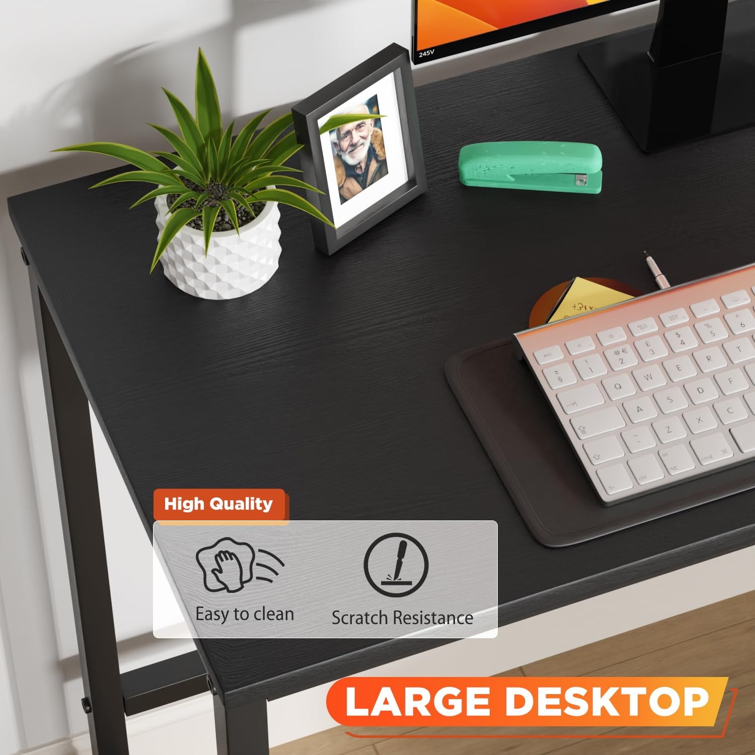 YRLLENSDAN L Shaped Computer Gaming Desk with Shelves Storage, Corner Computer Desk Table for Small Spaces Bedroom, PC Work Table Desk for Home Office, Black 39 Inch