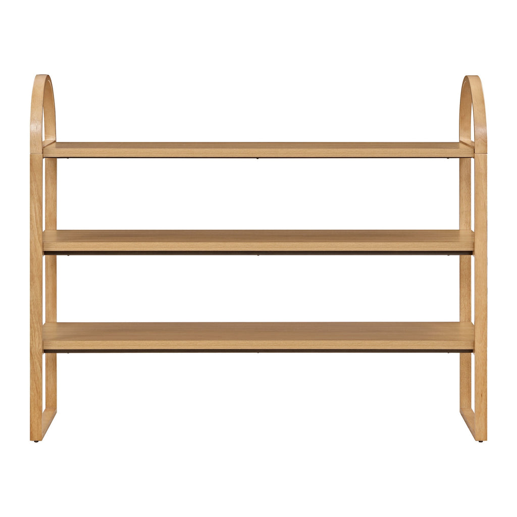 Beautiful 3-Shelf Open Bookcase by Drew Barrymore, Adult, Warm Honey Finish