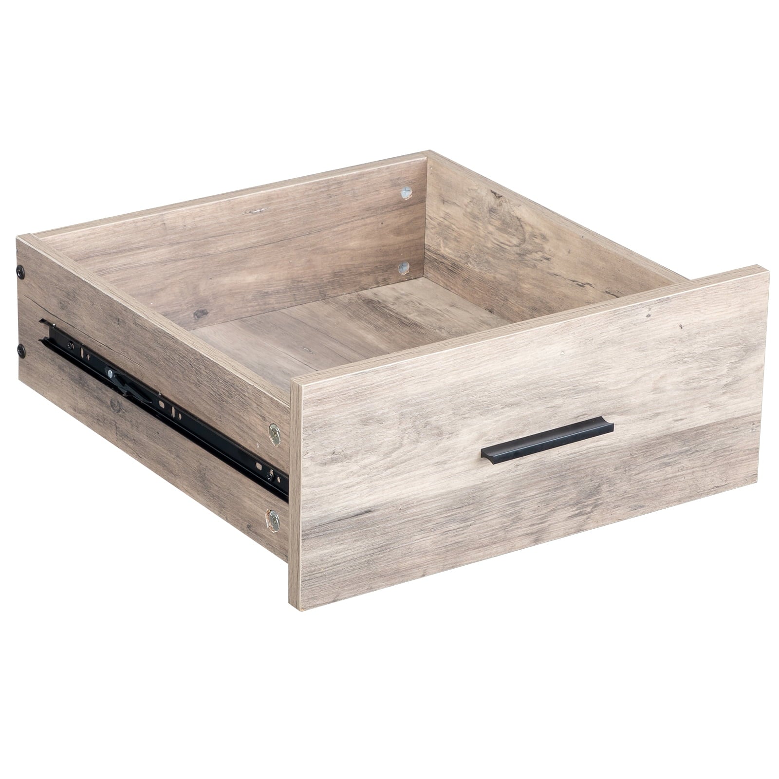 Ktaxon Wood Computer Desk Office Laptop PC Work Table, Writing Desk with 3 Drawers File Cabinet for Letter Size,Gray