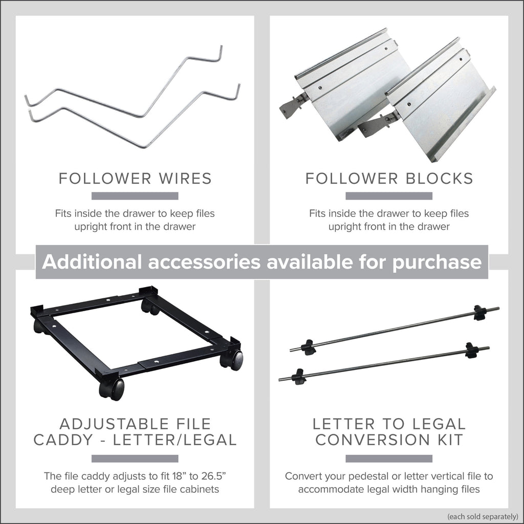 Hirsh 22" Deep 3 Drawer Letter Width Vertical File Cabinet, Commercial Grade, Gray