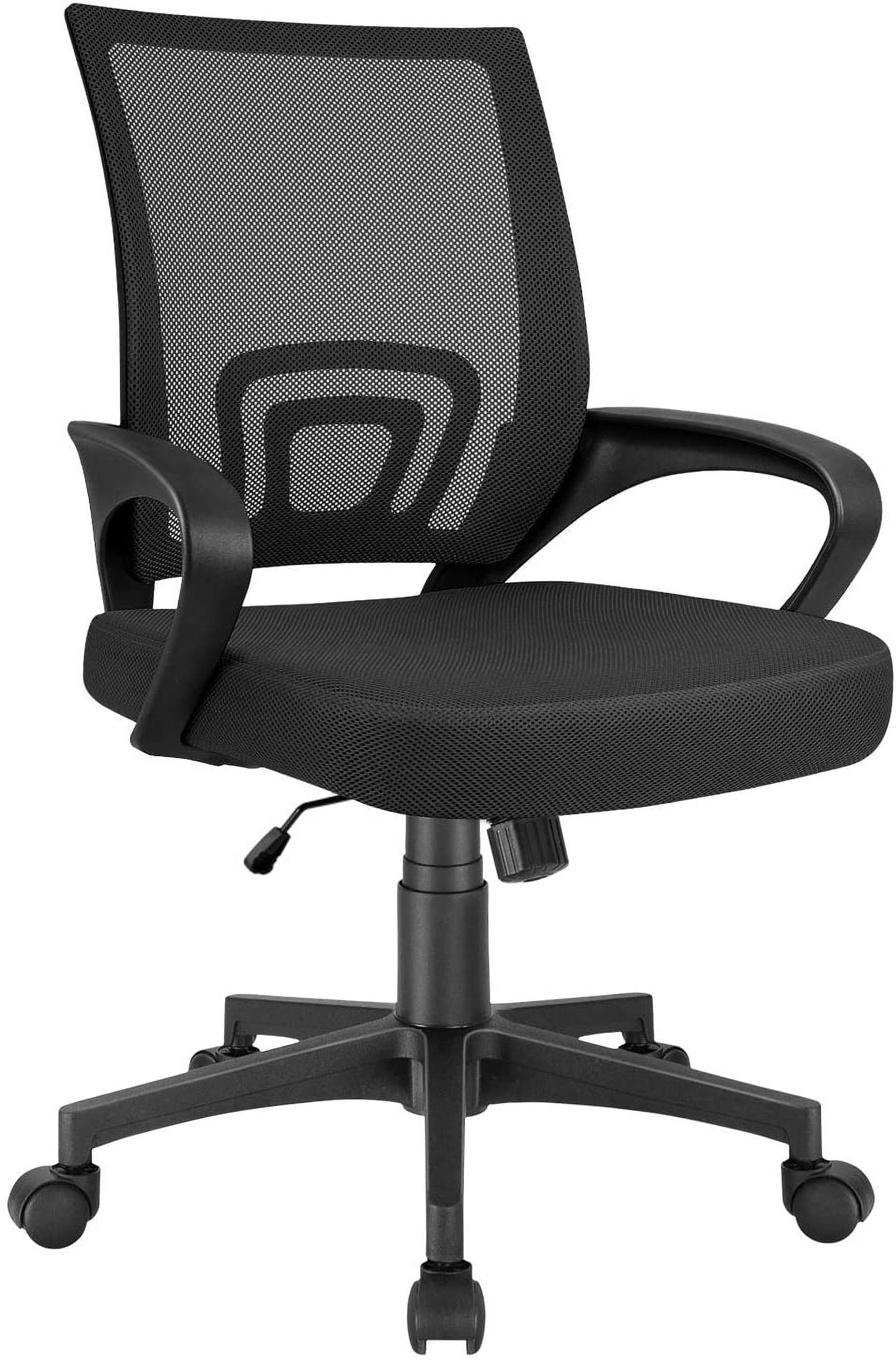 Furmax Mesh Office Chair Manager's Chair with Swivel & Lumbar Support, 250 lb. Capacity, Black