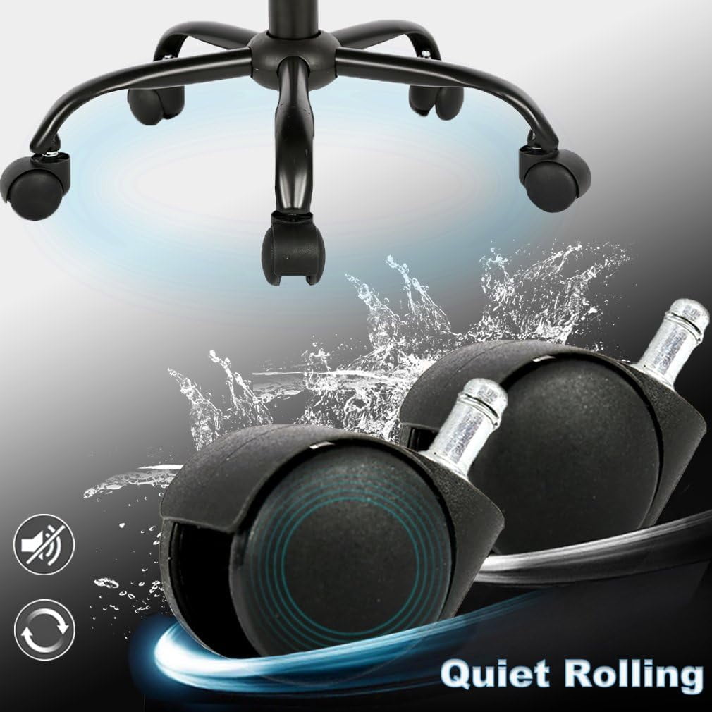 Small Chair Home Desk Chair Mesh Back Vanity Chair Ergonomic Computer Chair Height Adjustable Office Chair Swivel Task Chair No Armrest Chair Student Desk Chair for Teen, Black