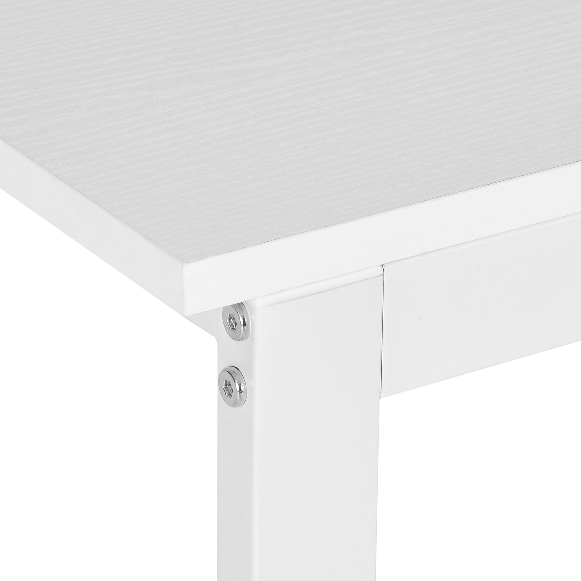 DWVO 47" Computer Desk with Storage Drawers & LED Light, Office Desk with Monitor Stand & Power Outlets, Work Study PC Desk for Small Spaces, Home Office, White