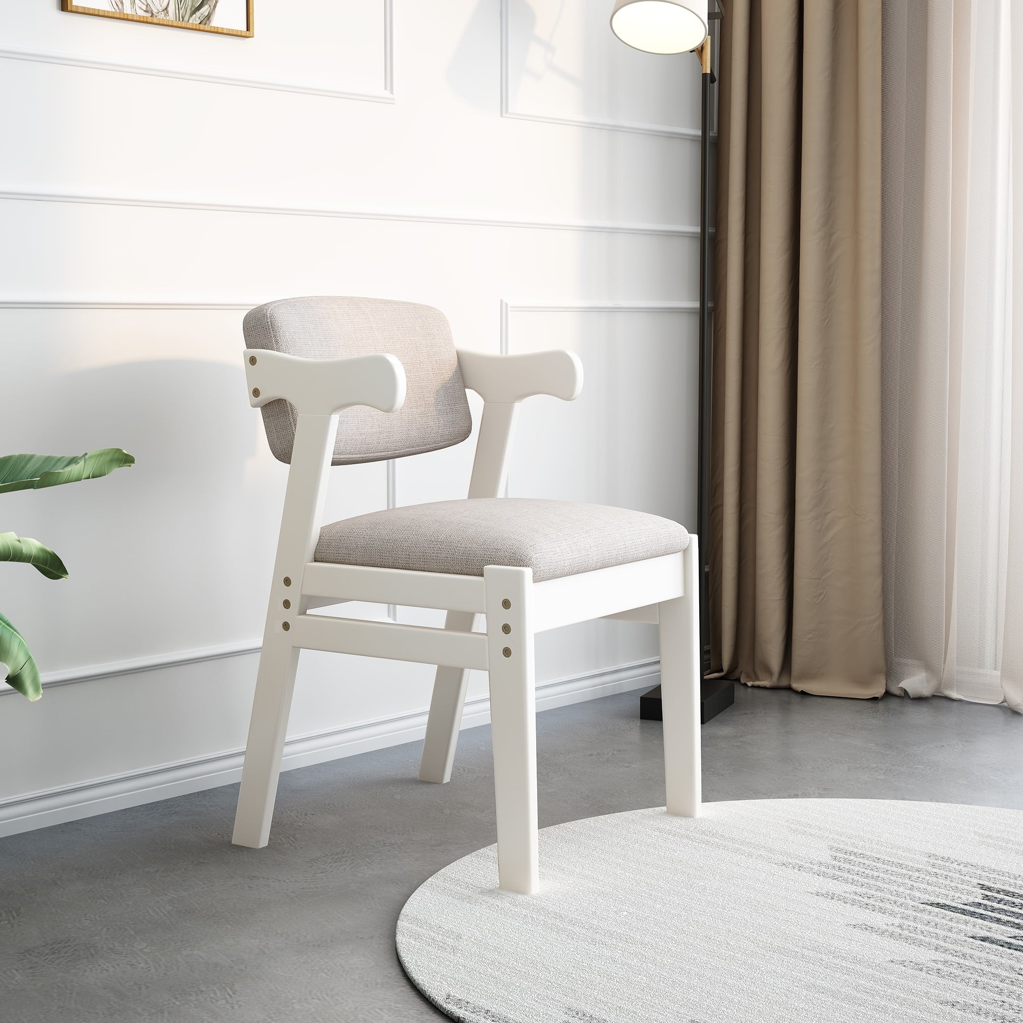 BALANBO Solid Wood Kids Desk and Chair Set with Hutch,Study Computer Desk with Drawers, Extra Large Two Person Study Desk Writing Table, Student White Desk with Bookshelf for Bedroom,Study Room,White