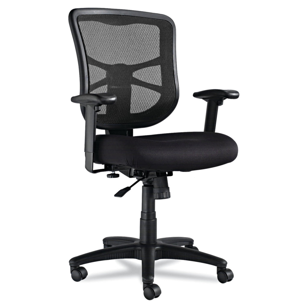 Alera Elusion Series 275 lb. Mid-Back Mesh Task Office Chair - Black