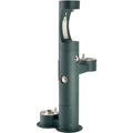 Elkay Tri-Level Outdoor Pedestal Tubular W/Pet Fountain, Upper Water Refilling Station