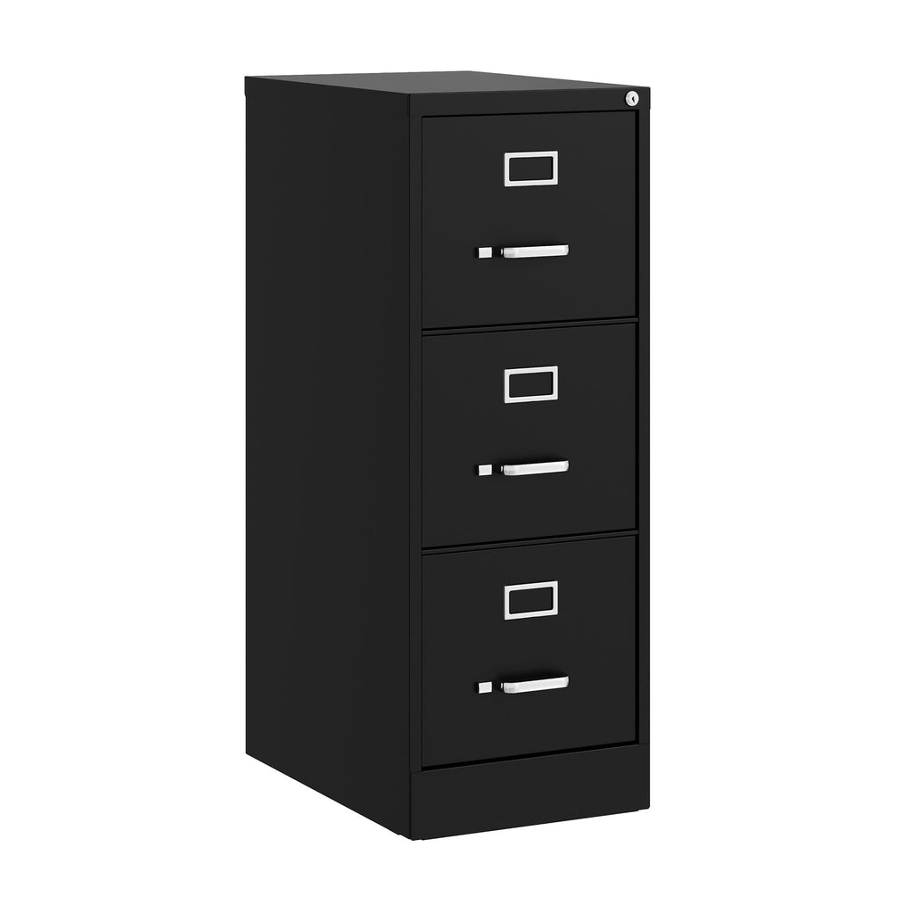 Hirsh 22" Deep 3 Drawer Letter Width Vertical File Cabinet, Commercial Grade, Gray