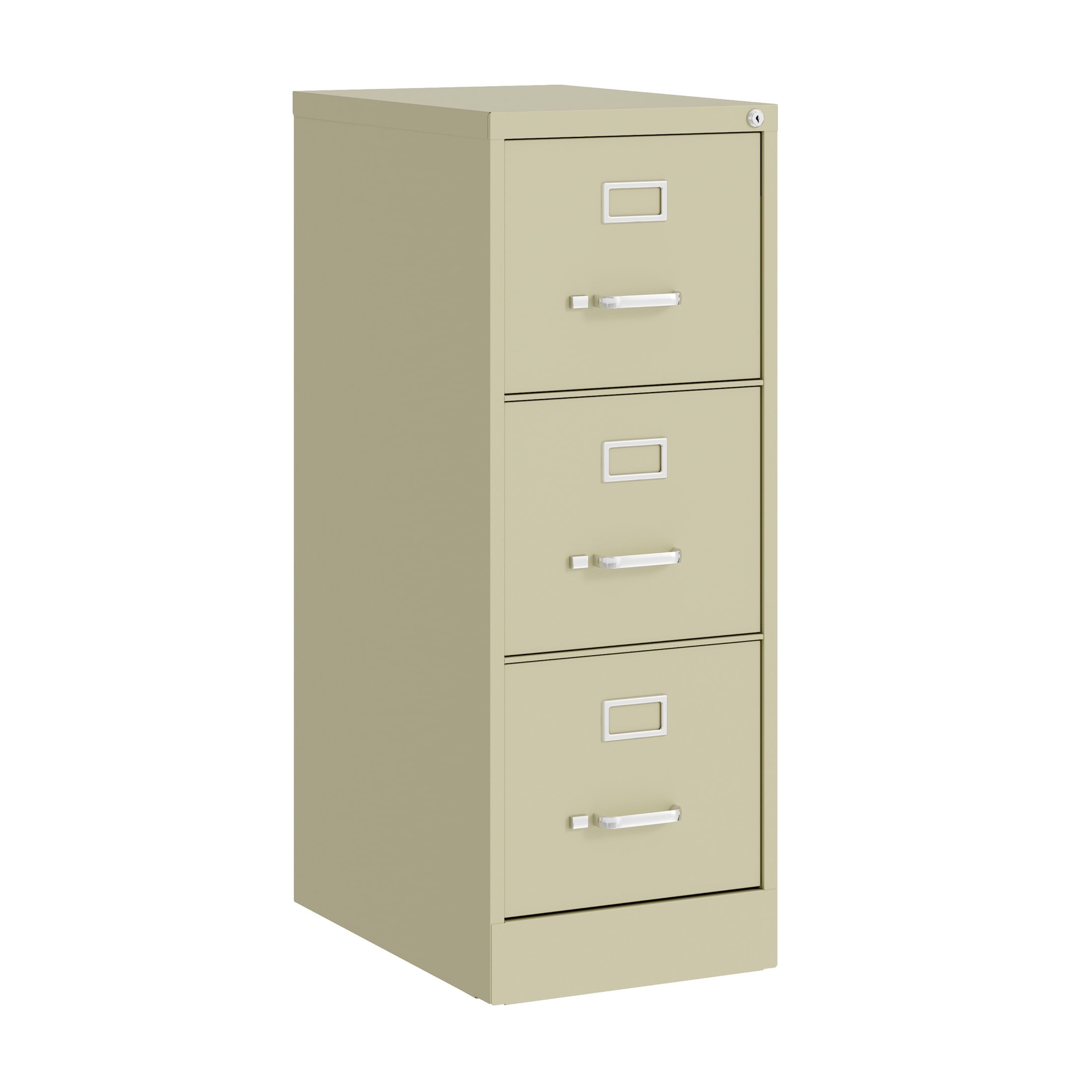 Hirsh 22" Deep 3 Drawer Letter Width Vertical File Cabinet, Commercial Grade, Gray