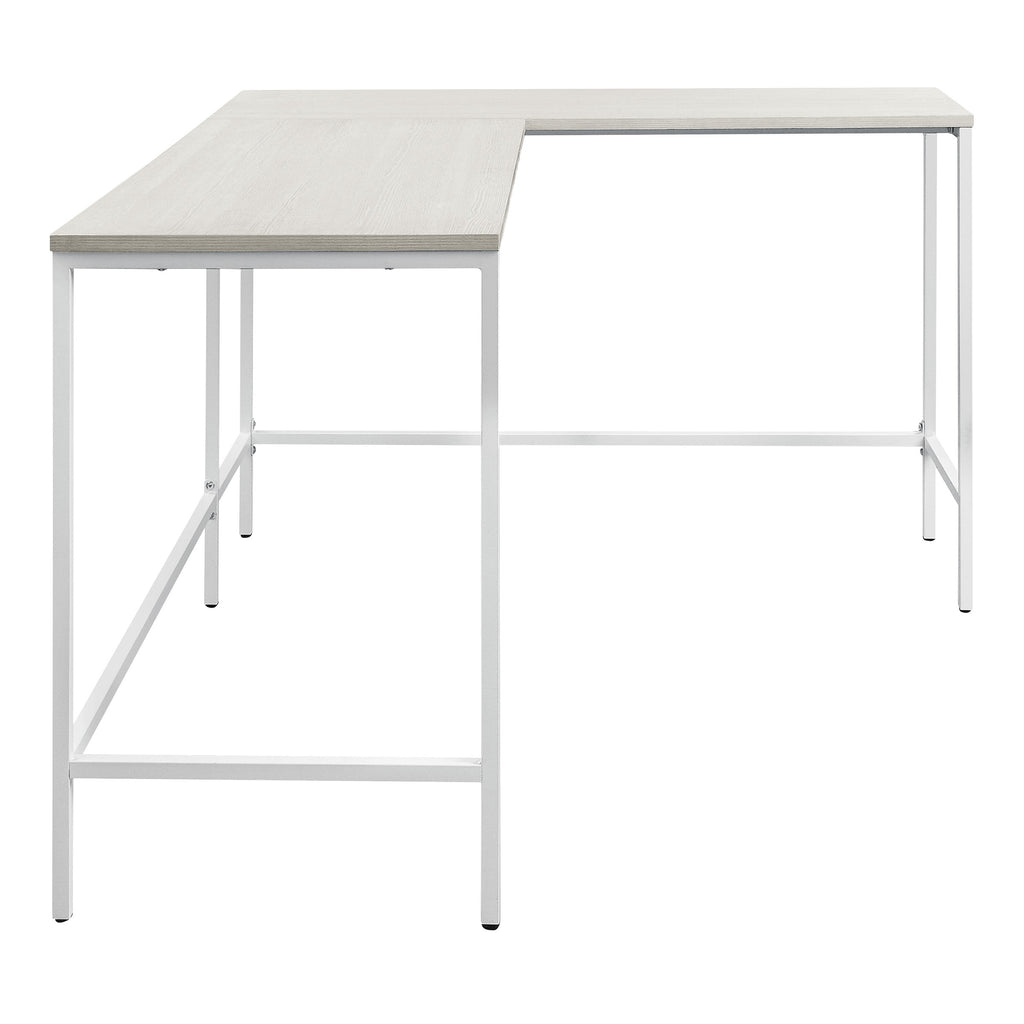 OSP Home Furnishings Contempo L-shaped Desk in White Oak Finish