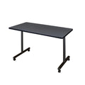 Regency Kobe 42 inch x 24 inch Mobile Training Table in Grey