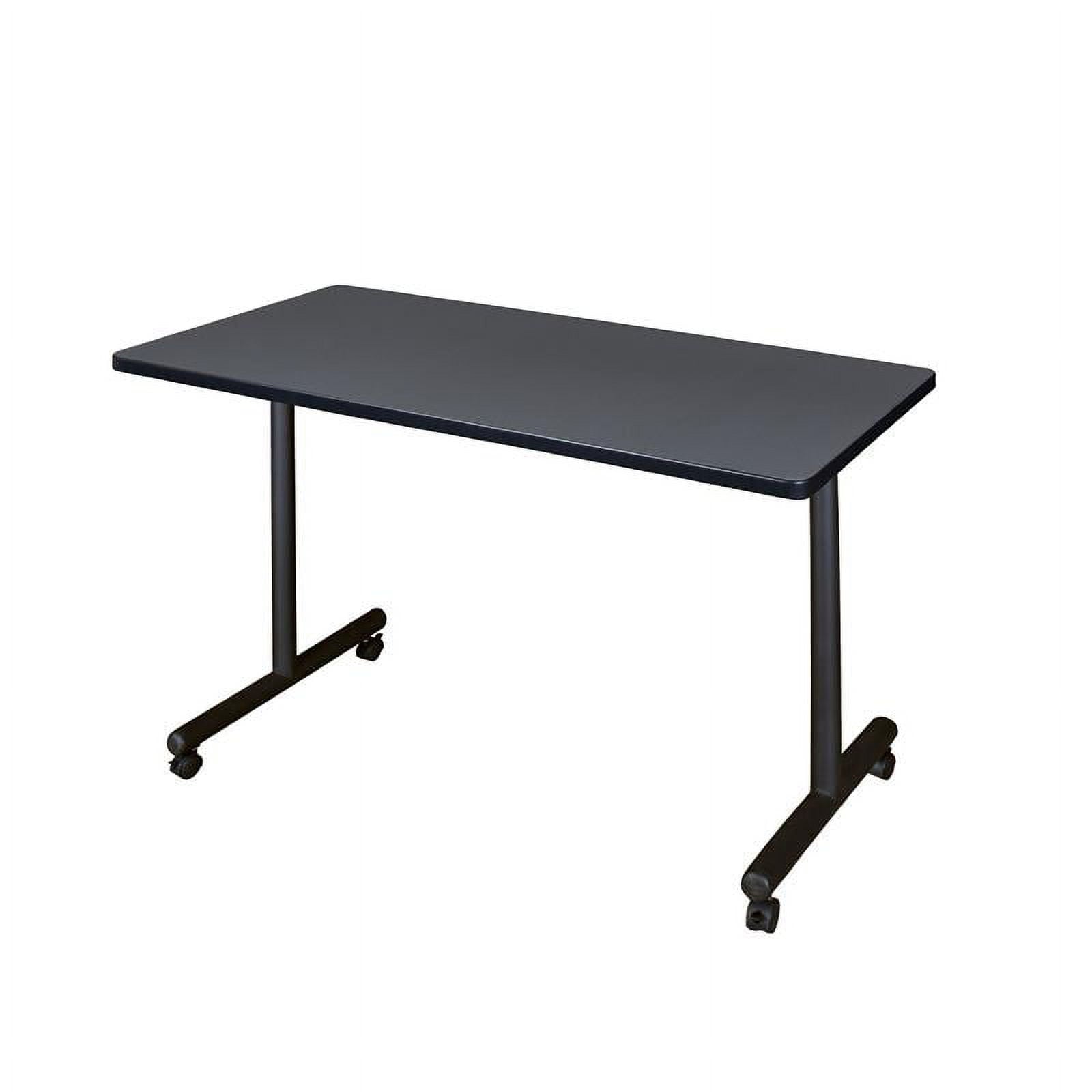Regency Kobe 42 inch x 24 inch Mobile Training Table in Grey
