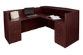 Regency Legacy Double Full Pedestal Reception Desk- Mahogany