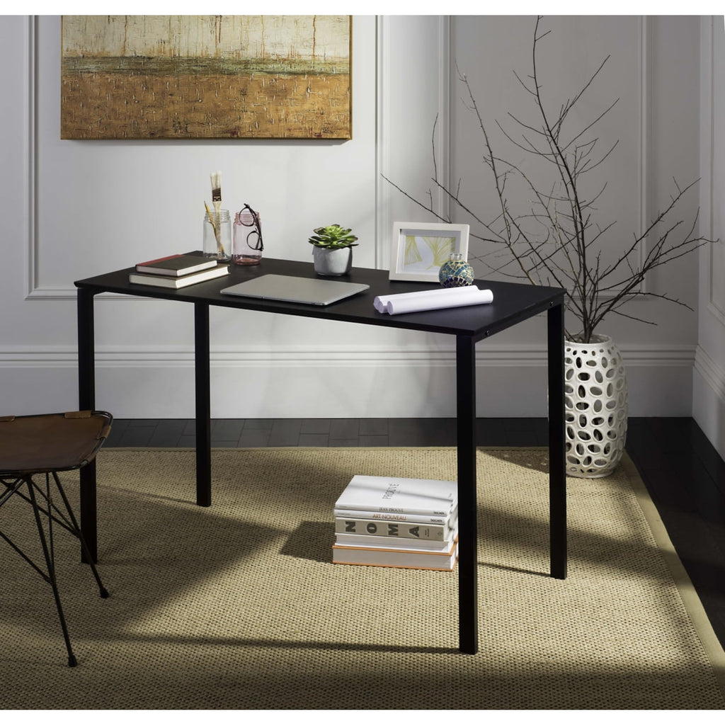 SAFAVIEH Dalit 47" Modern Glam Solid Writing Desk, Grey