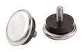 Shepherd Hardware 9449 Furniture Glide with Threaded Stem Silver Metal/Rubber