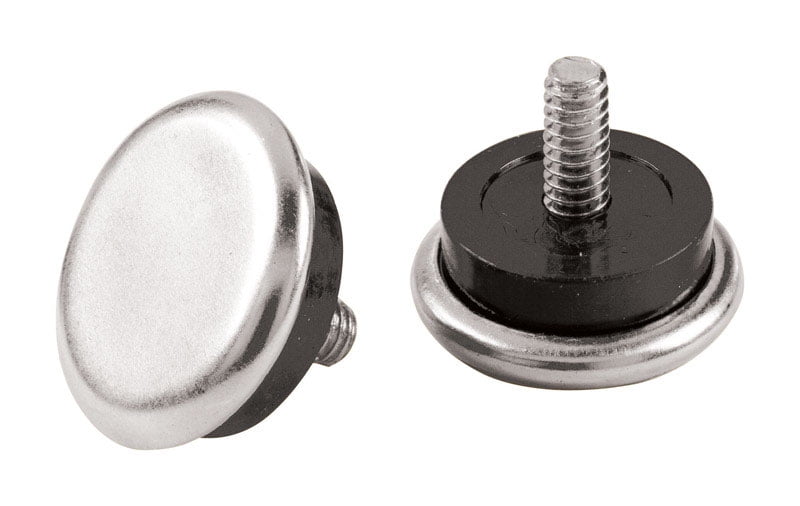 Shepherd Hardware 9449 Furniture Glide with Threaded Stem Silver Metal/Rubber