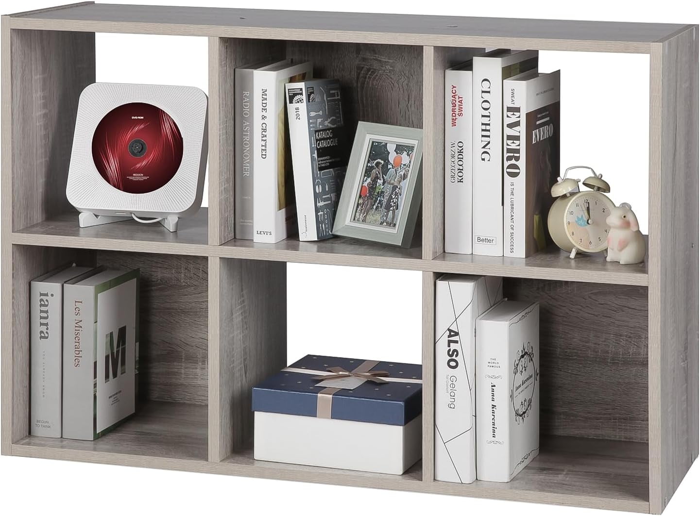 VibrantEcho E-Commerce US 3-Tier Open Storage Shelf, Espresso Modern Cubby Organizer or Bookcase Cabinet for Living Room Bedroom Office Dorm Room Kids Room, Rustic Brown Oak