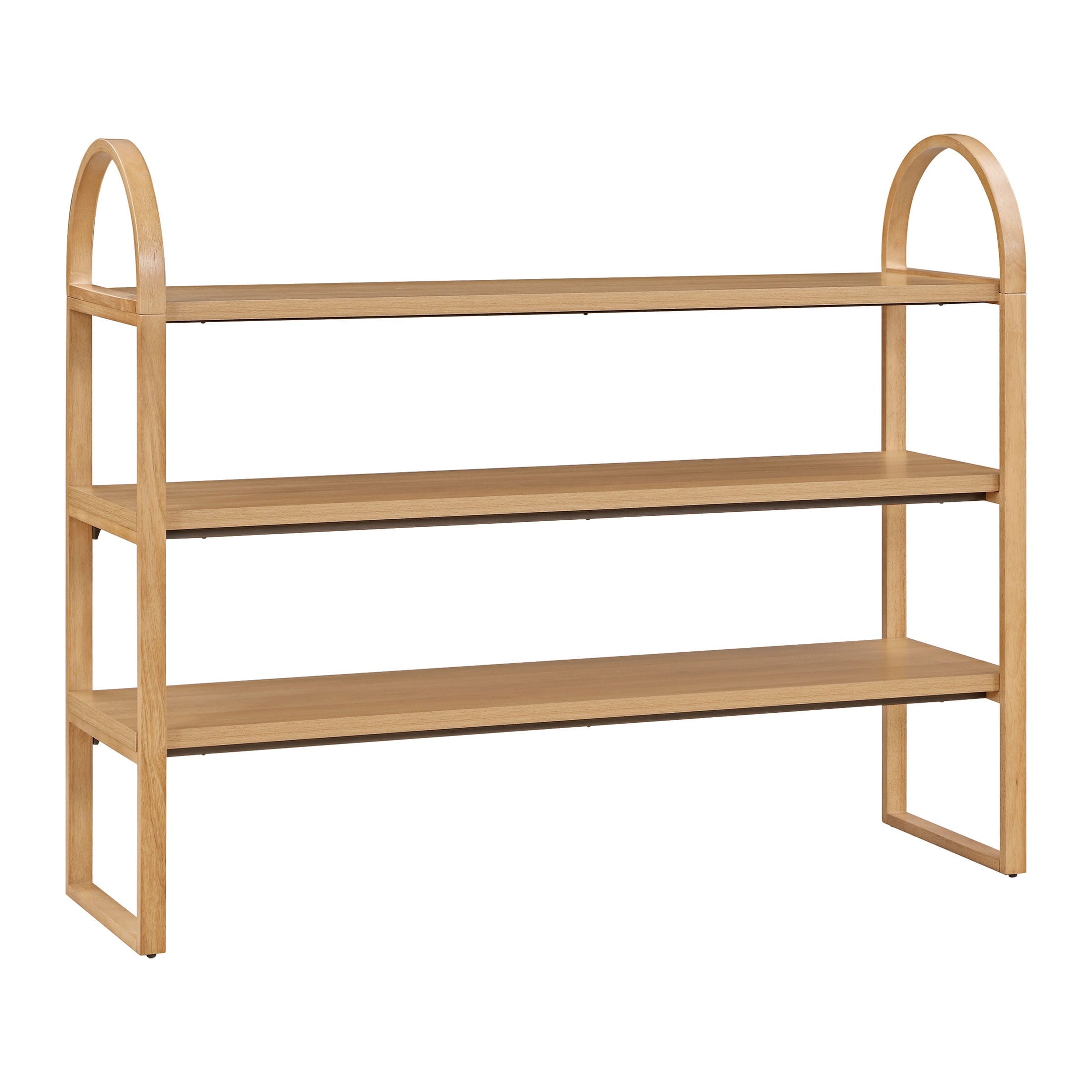 Beautiful 3-Shelf Open Bookcase by Drew Barrymore, Adult, Warm Honey Finish