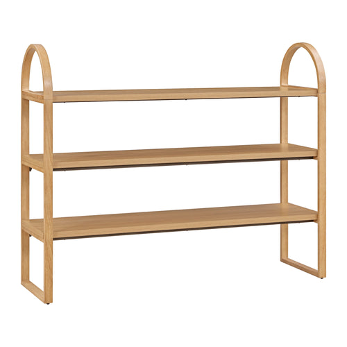 Beautiful 3-Shelf Open Bookcase by Drew Barrymore, Adult, Warm Honey Finish