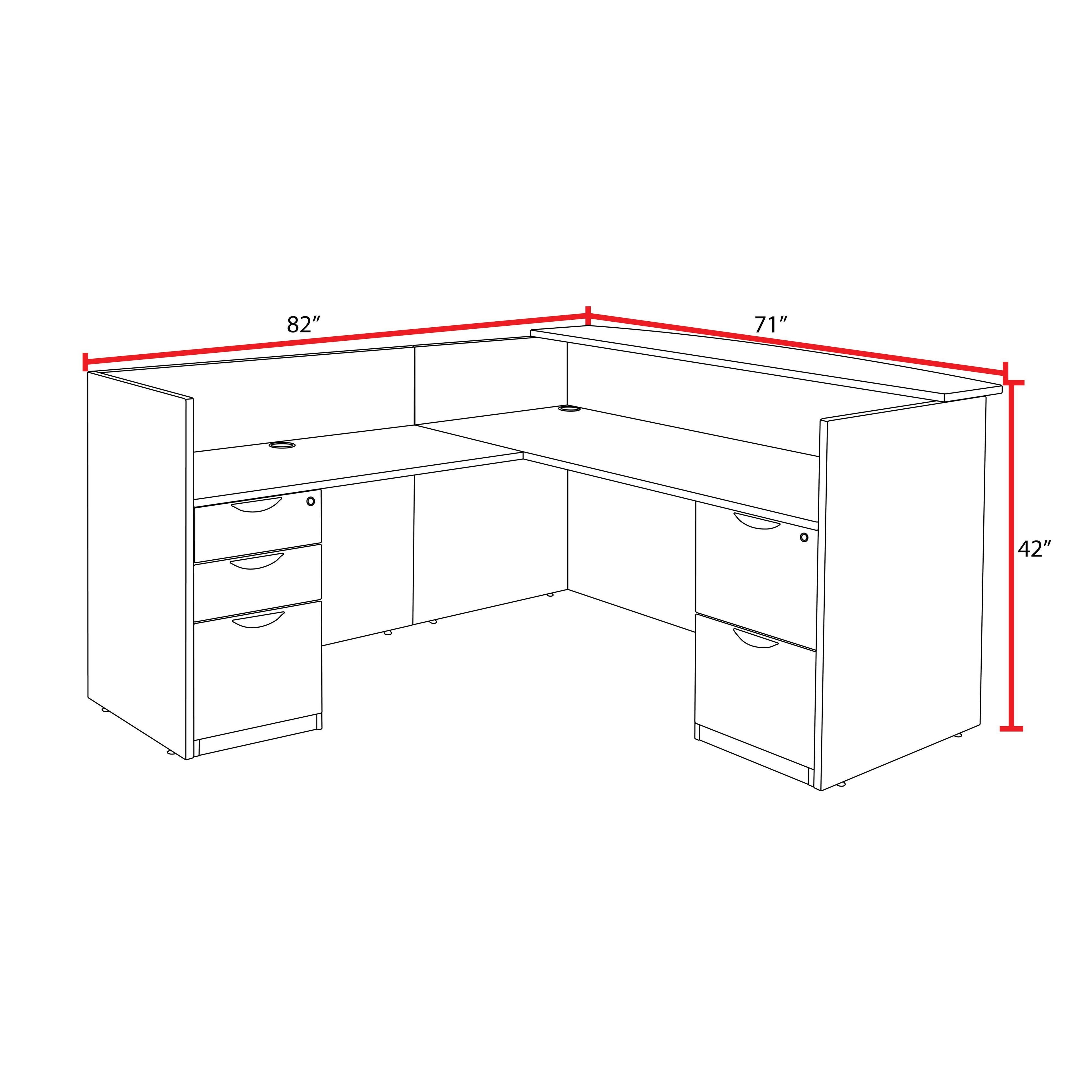 Regency Legacy Double Full Pedestal Reception Desk- Mahogany