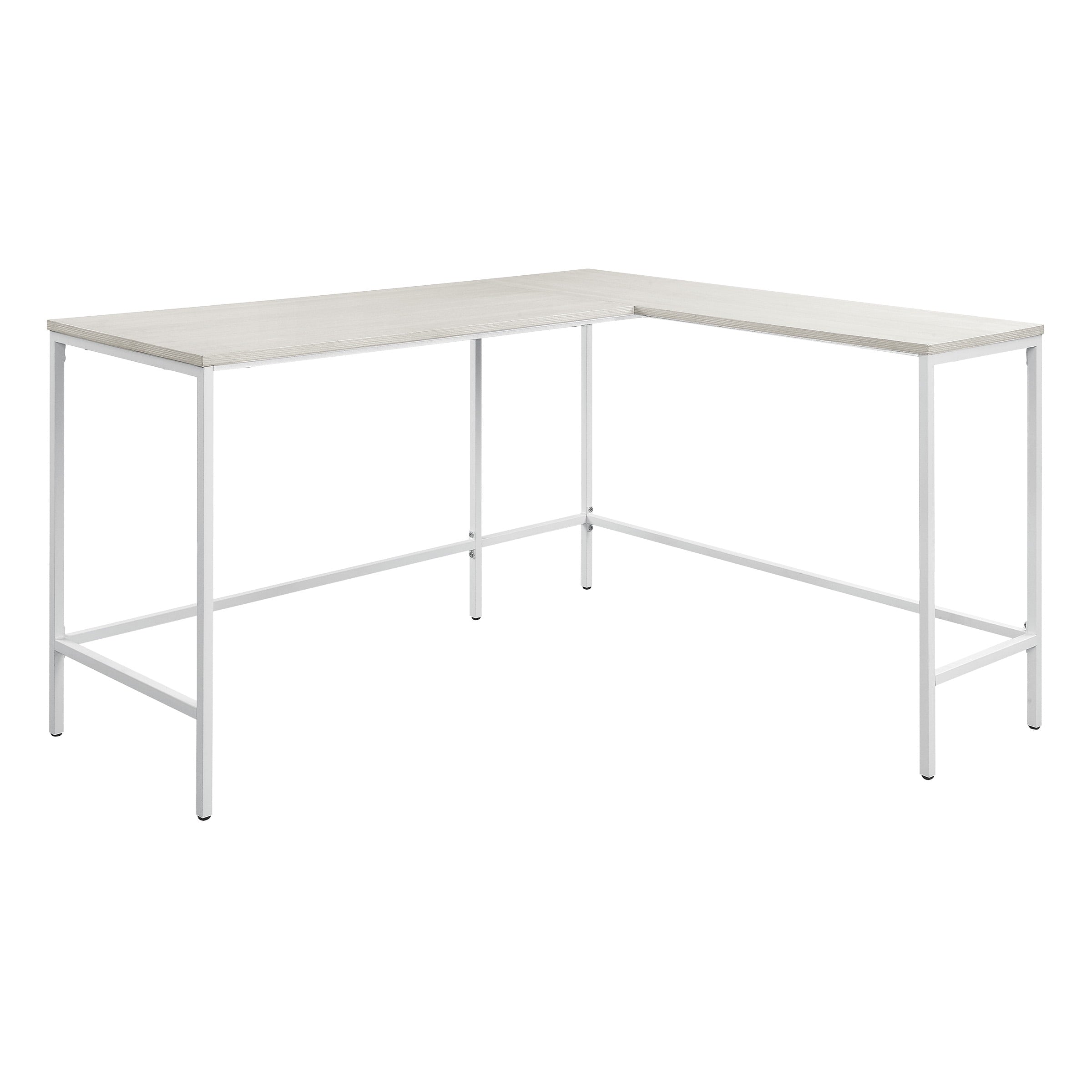 OSP Home Furnishings Contempo L-shaped Desk in White Oak Finish