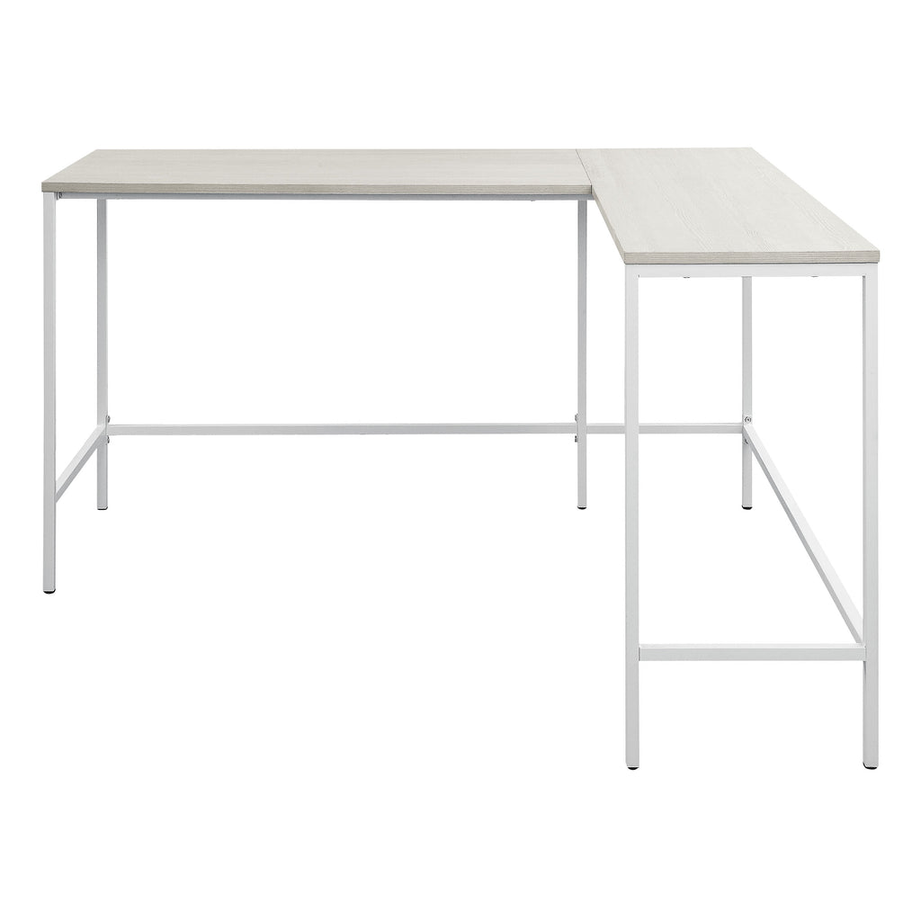 OSP Home Furnishings Contempo L-shaped Desk in White Oak Finish