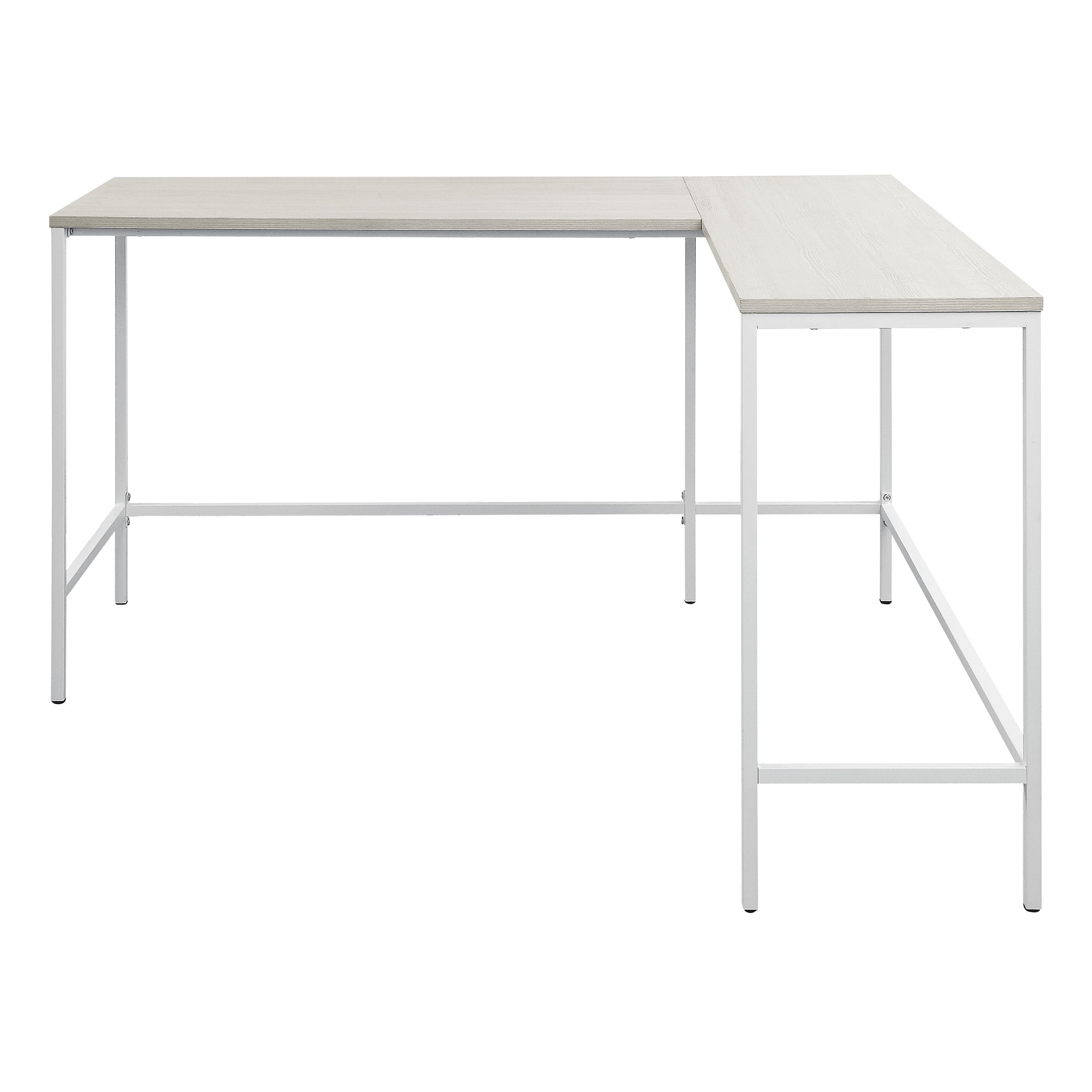 OSP Home Furnishings Contempo L-shaped Desk in White Oak Finish