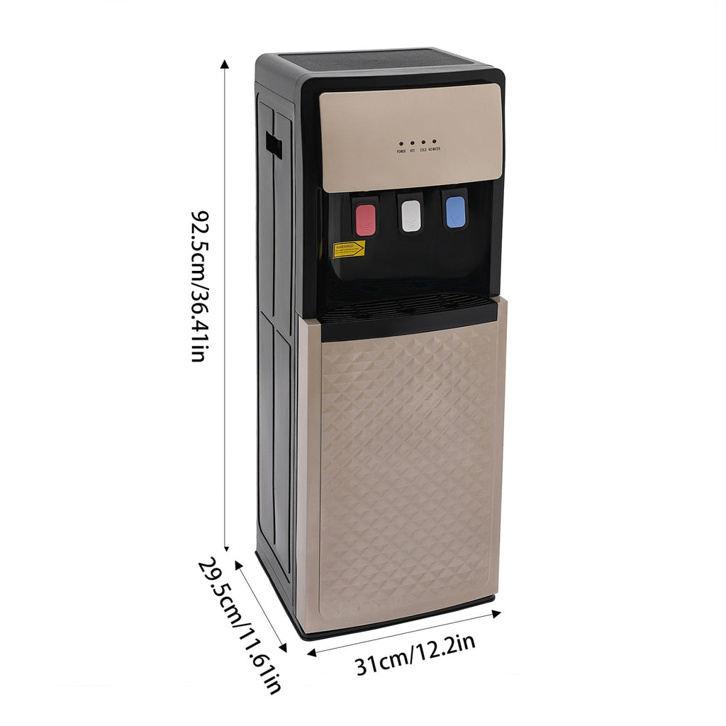 ChicHomey Bottom Loading Water Dispenser,Electric Water Cooler with Fast Heating (500W),3 Temp Options (Cold/Hot/Room Temp),Home Office Commercial Use | Champaign Gold