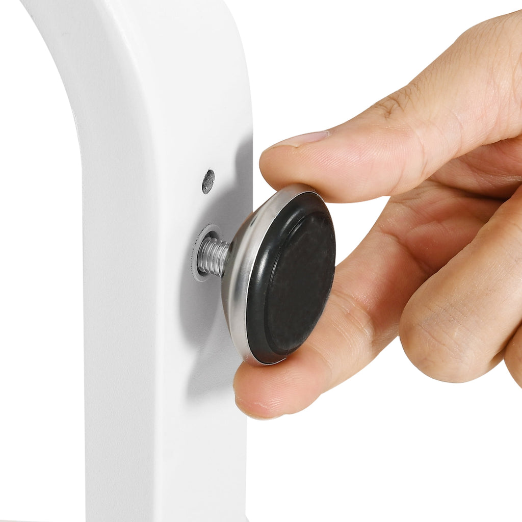 DWVO 47" Computer Desk with Storage Drawers & LED Light, Office Desk with Monitor Stand & Power Outlets, Work Study PC Desk for Small Spaces, Home Office, White