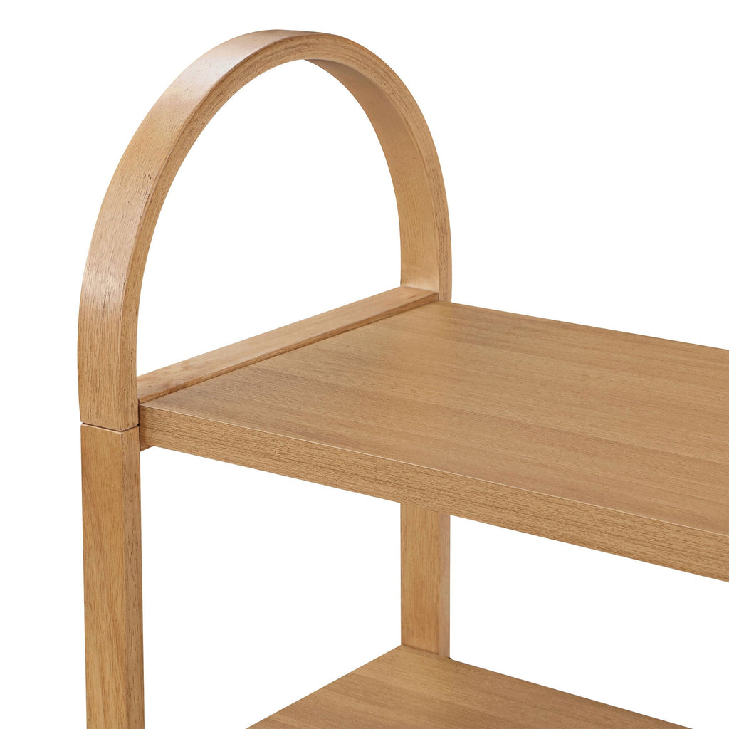 Beautiful 3-Shelf Open Bookcase by Drew Barrymore, Adult, Warm Honey Finish